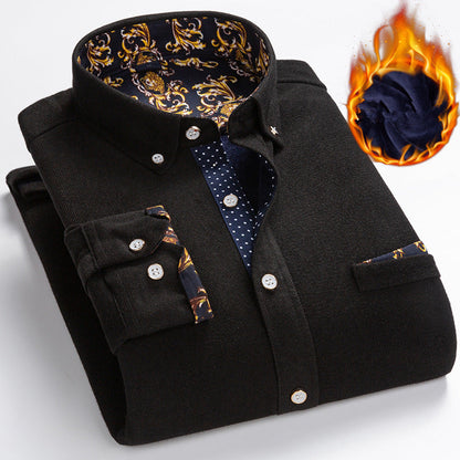 Hot Sale - 49% RABATT💥Herre Corduroy varm vinterskjorte tykk fleece