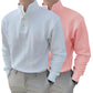 Høstsalg - 49% rabatt ✨ Enkle basic poloskjorter for menn med stativkrage og lange ermer